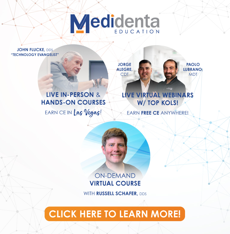 Medidenta - Education - Live In-Person Lectures and Hands-On Courses - Virtual Webinars - On-Demand Virtual Courses - Mobile Banner - 01
